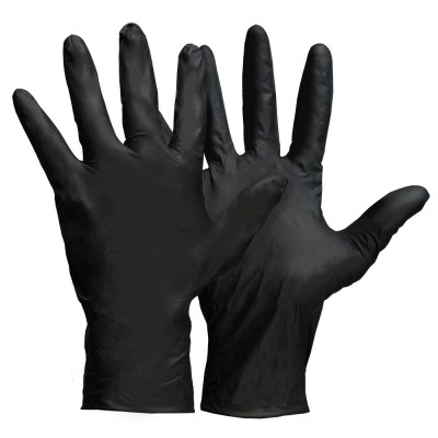 GANTS JETABLES NITRILES NOIRS 