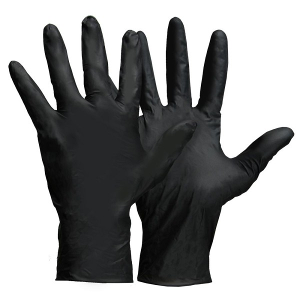 GANTS JETABLES NITRILES NOIRS 