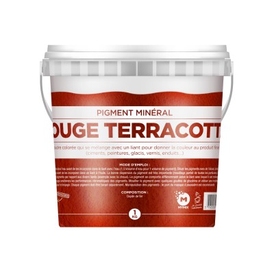 Pigment Mineral  : ROUGE TERRACOTTA 1KG