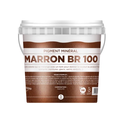 Pigment Mineral  : MARRON BR 100 1KG