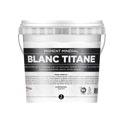 Pigment Mineral : BLANC TITANE 1KG
