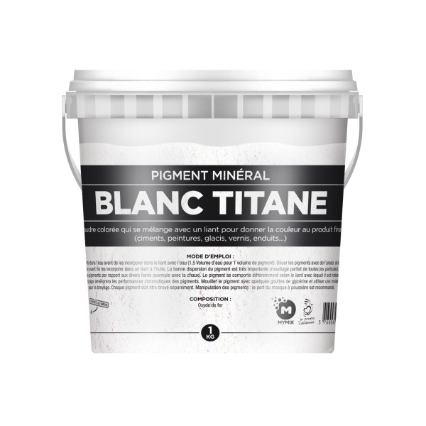 PIGMENT MINERAL : BLANC TITANE 1KG