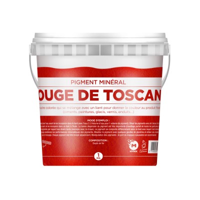Pigment Mineral : ROUGE de TOSCANE 700GR